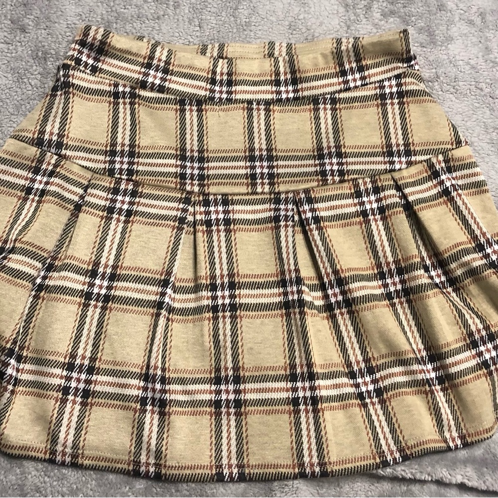 Plaid Tan Skirt